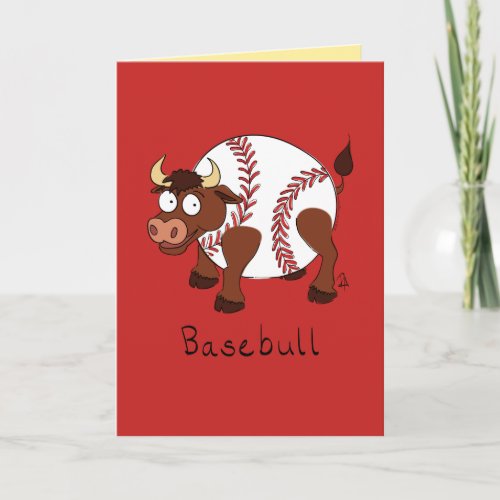 Funny Baseball Humor Sports Blank Greeting Card