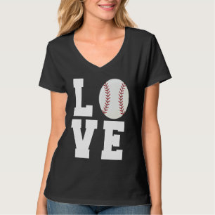 Funny Baseball Love Mom Dad Coach Player Athlete S T-Shirt