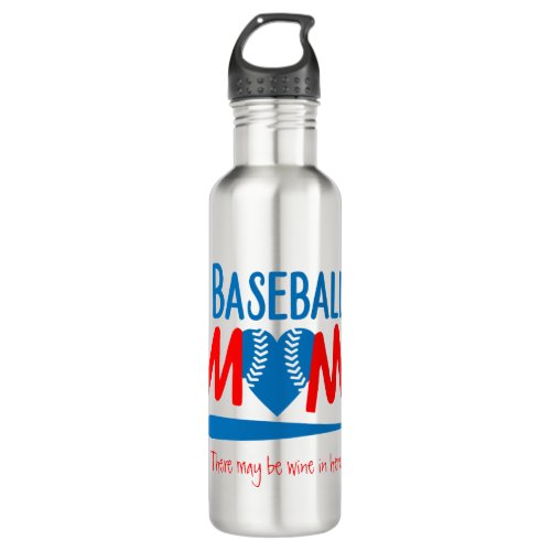 Funny Baseball Mom   Stainless Steel Water Bottle