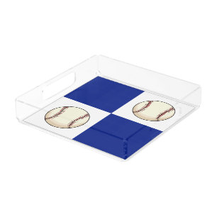 Funny Baseball Photo Template Acrylic Tray