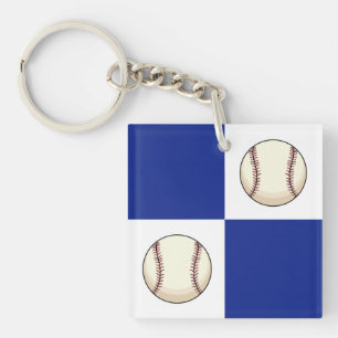 Funny Baseball Photo Template Keychain