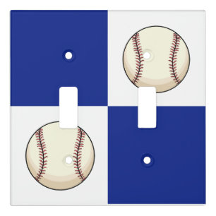 Funny Baseball Photo Template Light Switch Cover