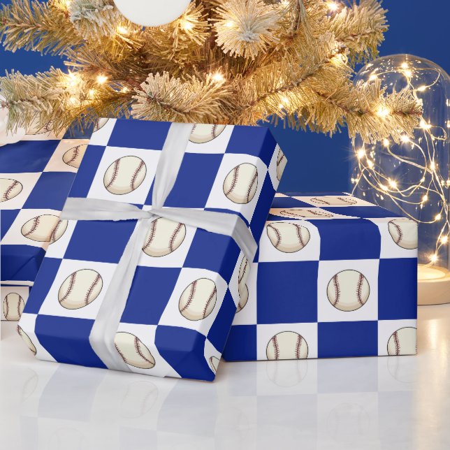 Funny Baseball Photo Template Wrapping Paper (Holidays)