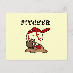 Funny Baseball Pitcher T-shirts and Gifts Postcard