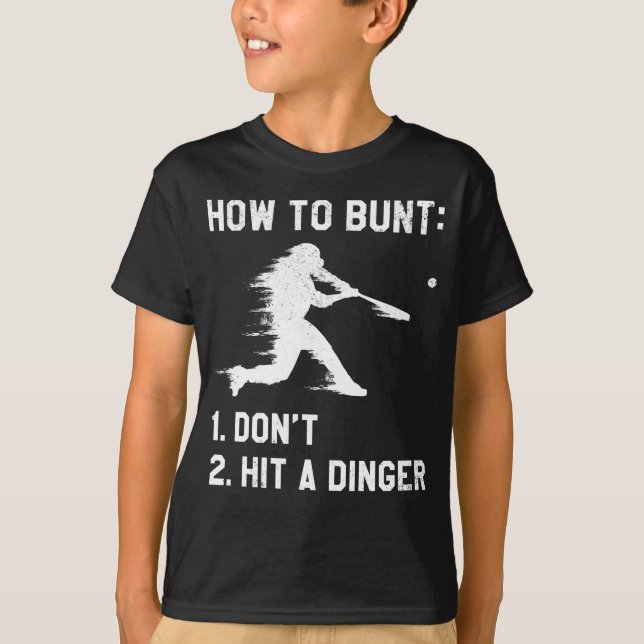 Funny Baseball Player Home Run Fun Humor T-Shirt (Front)