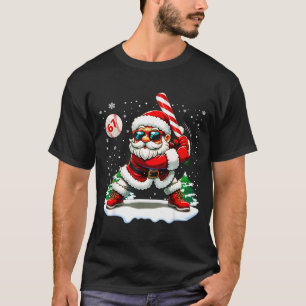 Funny Baseball Santa 67 Christmas Xmas Pajamas Boy T-Shirt
