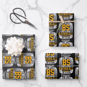Funny Baseball Sarcasm Wrapping Paper Sheets