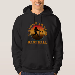 Funny Baseball Saying Vintage Silhouette Player Hoodie