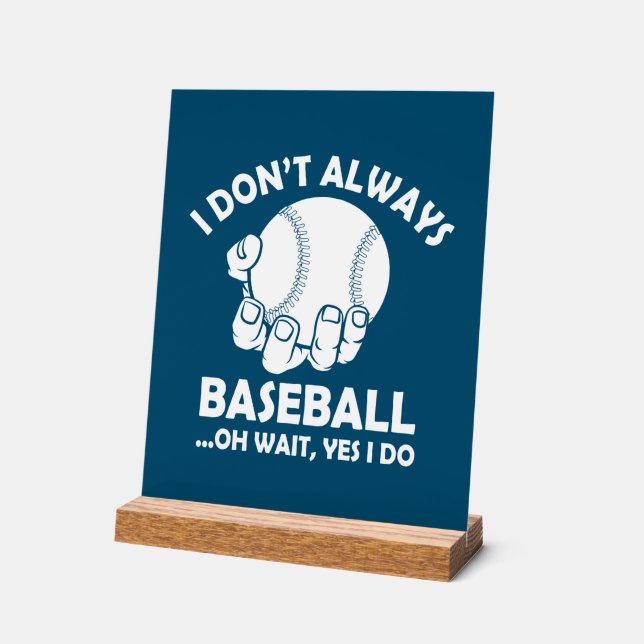 Funny Baseball sports word art  Acrylic Sign (Angle)
