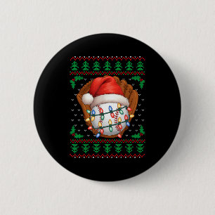 Funny Baseball Xmas Boys Men Women Kids Ugly Chris Button