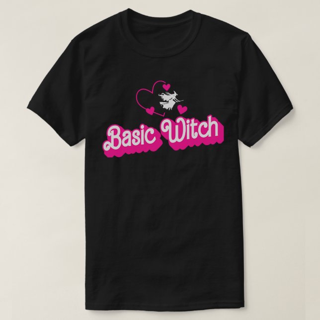 Funny Basic Witch Lazy Costume Girls Women Funny H T-Shirt (Design Front)