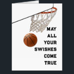 Funny Basketball Birthday Card<br><div class="desc">Creative basketball birthday card for your favorite basketball player,  coach or team sports fan. Edit text to add name.</div>