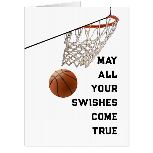 Funny Basketball Birthday Card (Front)