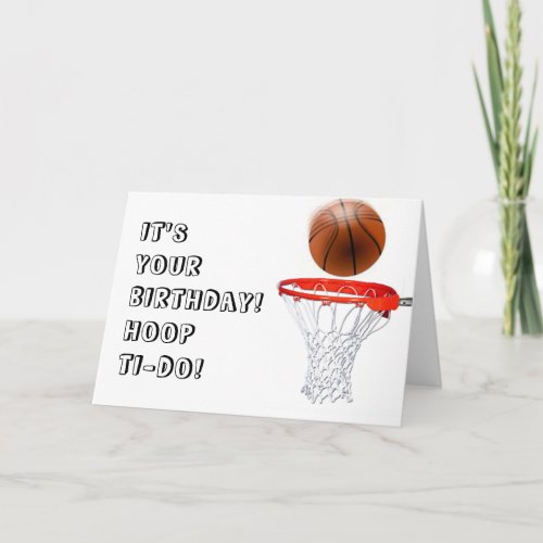 Funny Basketball Birthday Card