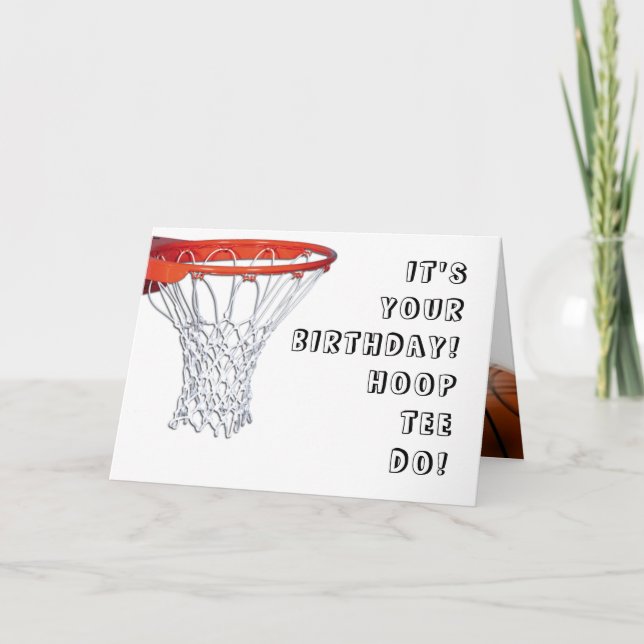 Funny Basketball Birthday Card (Front)