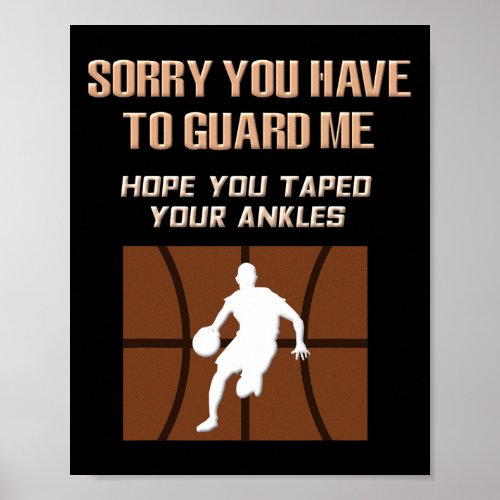 Funny Basketball Boys Ankle Breaker Player Gifts  Poster