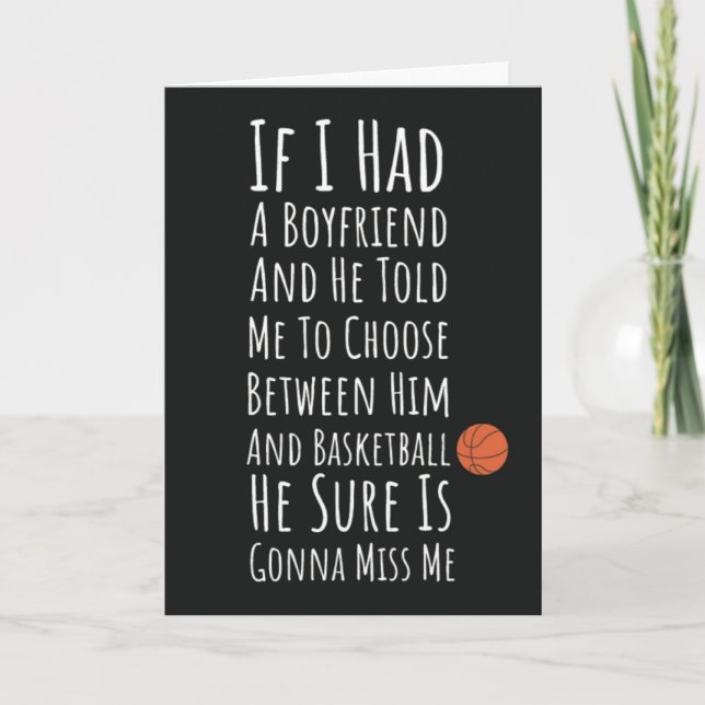 Funny Basketball Cards For Her Teen Girls Women (Front)