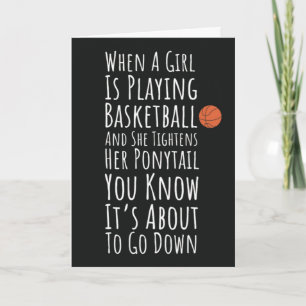 Funny Basketball Cards For Her Teen Girls Women