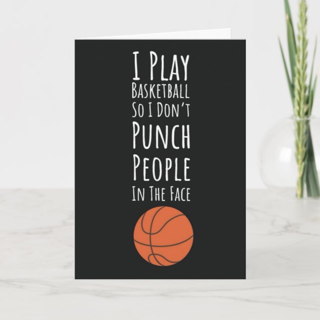 Funny Basketball Cards Team Humor Sports (Front)