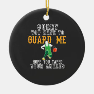 Funny Basketball Ceramic Ornament