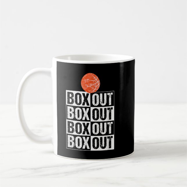 Funny Basketball Coach T Gift Box Out Saying Coffee Mug (Left)