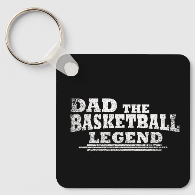 Funny basketball dad gift keychain (Front)