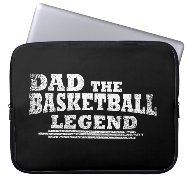 Funny basketball dad gift laptop sleeve (Front)