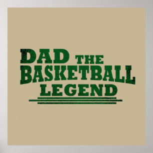 Funny basketball dad gift poster