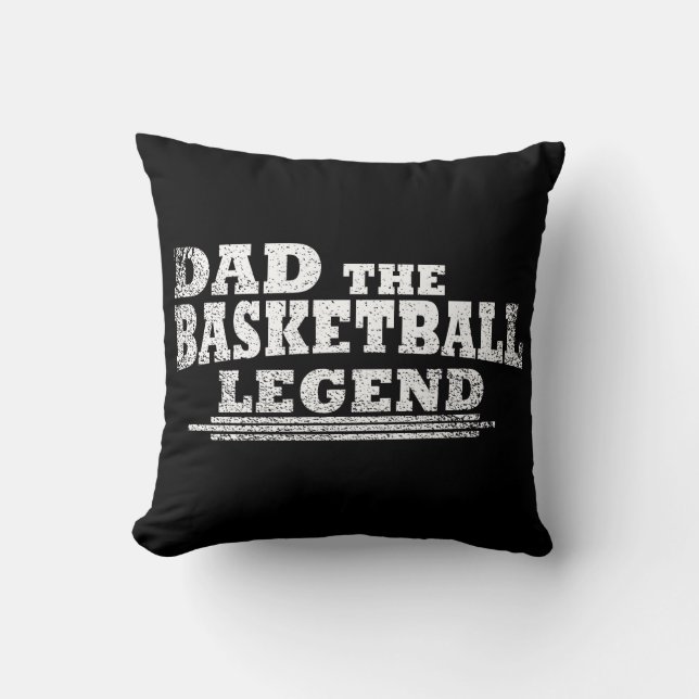 Funny basketball dad gift throw pillow (Front)