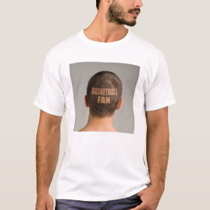 Funny Basketball Fan T-Shirt Haircut Shaved Head