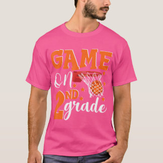 Funny Basketball Game On 2Nd Grade Back To School  T-Shirt