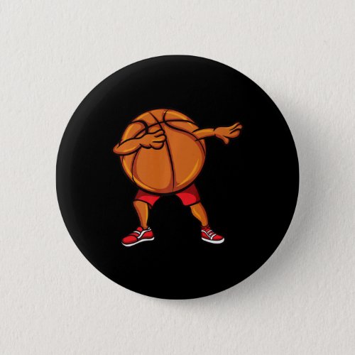 Funny Basketball Gift For Kids Cool Dabbing Basket Button
