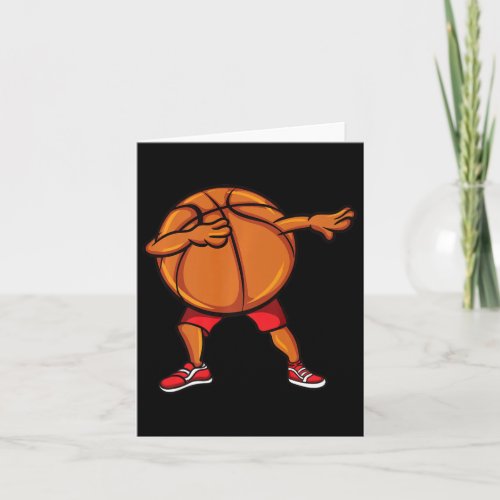 Funny Basketball Gift For Kids Cool Dabbing Basket Card