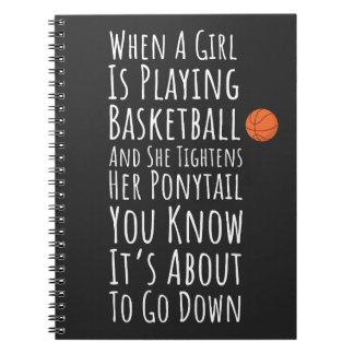 Funny Basketball Gifts For Teen Girls Team Player Notebook