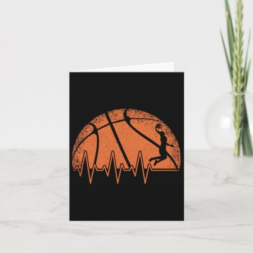 Funny Basketball Heartbeat Basketball Player  Card
