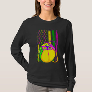 Funny Basketball Jester Hat Mardi Gras Festival Pa T-Shirt