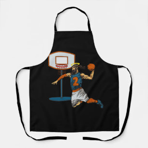 Funny Basketball Jesus Player Christian Humor Slam Apron