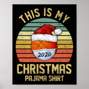 Funny Basketball Merry Christmas Shirt Quarantine Poster