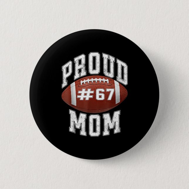 Funny Basketball Mom 67 Meme Proud Mama Design  Button (Front)
