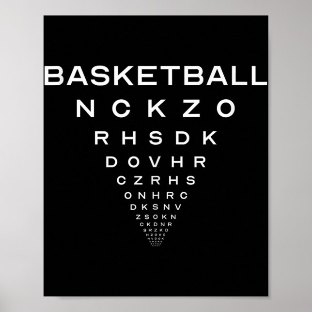 Funny Basketball Opticians Board Joke Tank Top  Poster (Front)