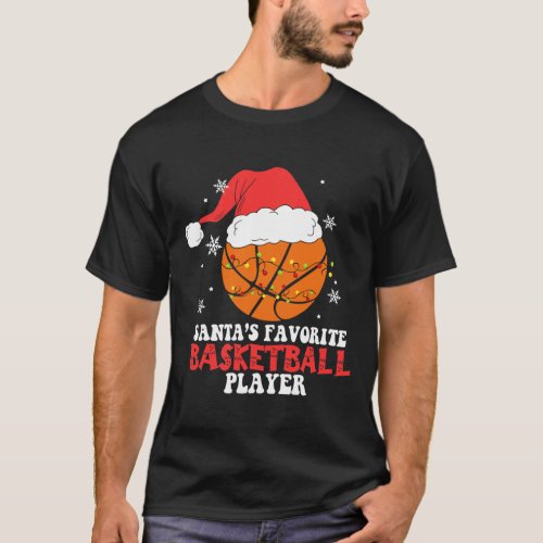 Funny Basketball Player Christmas Basketball Lover T_Shirt