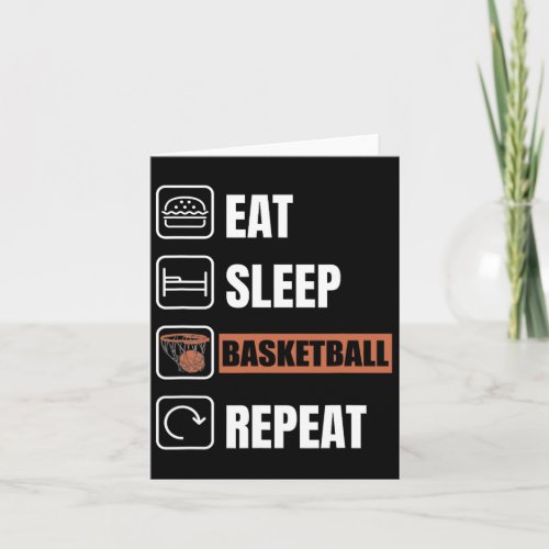 Funny Basketball Player Coach Eat Sleep Basketball Card