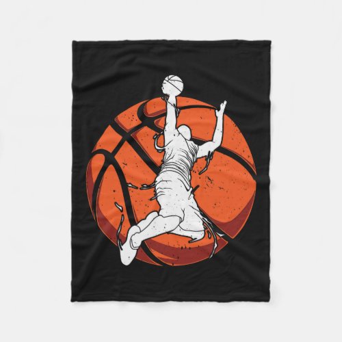 Funny Basketball Player For Basketball Fan Men Wom Fleece Blanket
