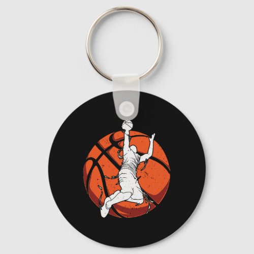 Funny Basketball Player For Basketball Fan Men Wom Keychain