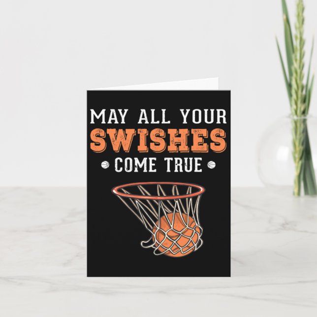 Funny Basketball Puns 3 Point Boys Girls Christmas Card (Front)