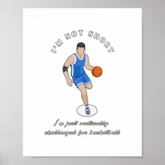 Funny Basketball Slogan Design Poster