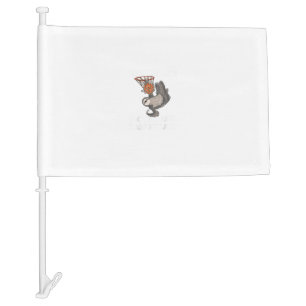Funny Basketball Sloth Gift Cute Sloth T-Shirt Car Flag