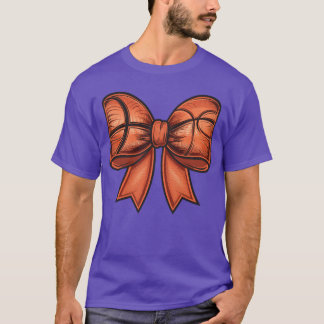 Funny Basketball Sports Coquette Bow Game Day frie T-Shirt