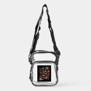 Funny Basketball sports lovers Clear Crossbody Bag