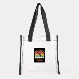 Funny Basketball sports lovers  Clear Tote Bag